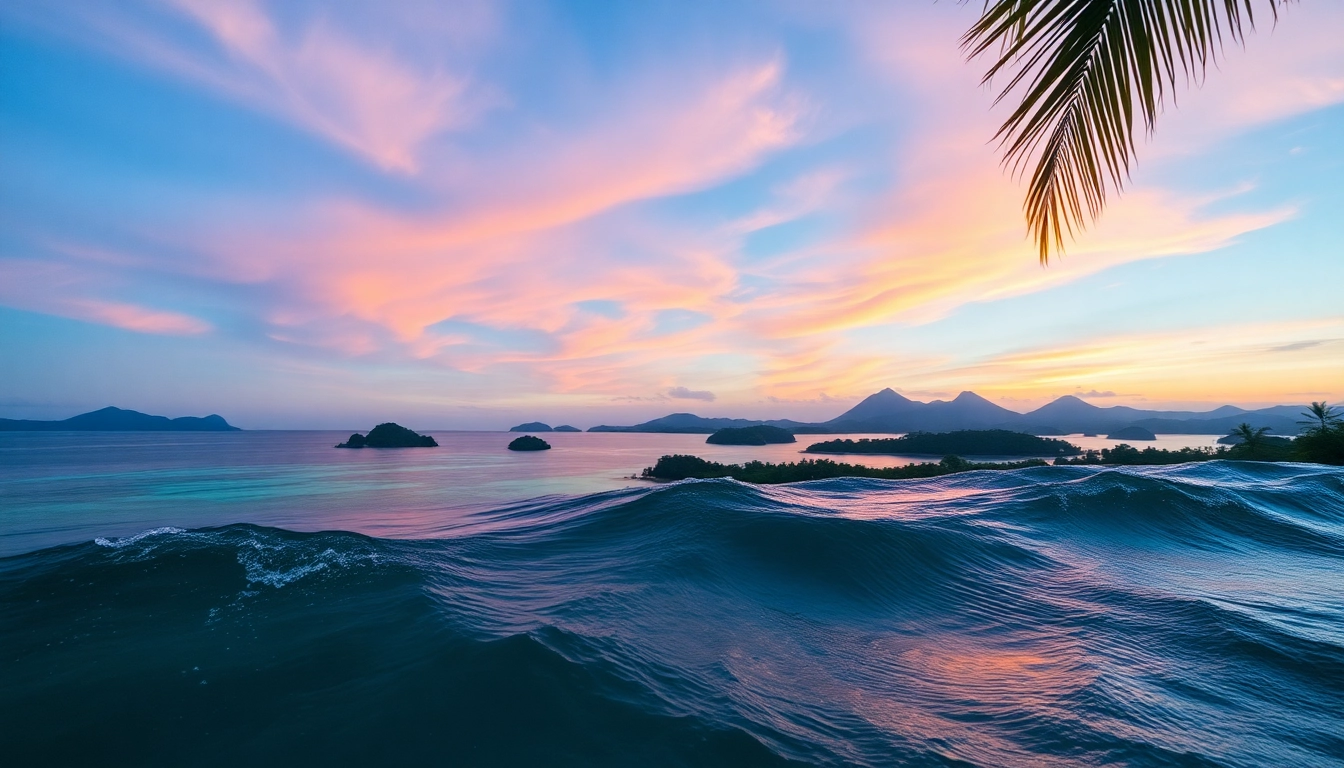 Lombok’s scenic coastline with Gili Islands and Mount Rinjani in the background, highlighting natural beauty and adventure.