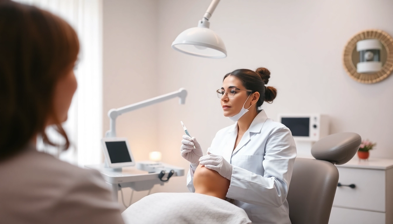 Consultation for Botox Behandlung in a serene clinic environment, showcasing the preparation process.