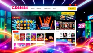 Login to ck4444 com login with sleek casino interface, emphasizing trust and excitement for gamers